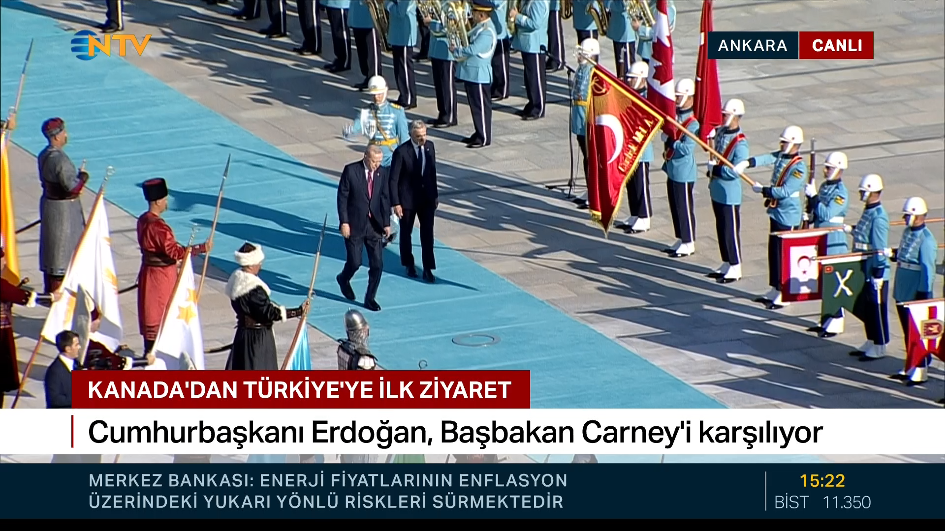 Cumhurbaşkanı Erdoğan, Kanada Başbakanı Carney’i resmi törenle karşıladı