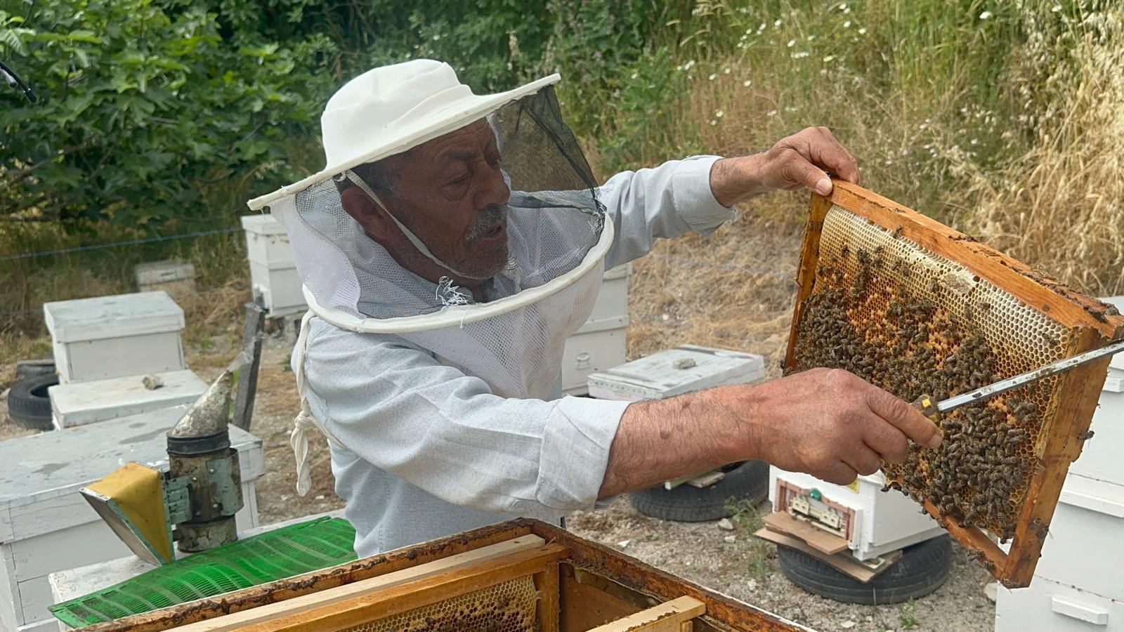 Hobi olarak başladı. Emekli başgardiyan ürettiği balı 20 yıldır Avrupa’ya gönderiyor
