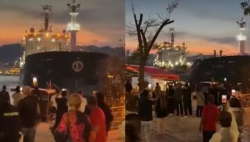İstanbul Boğazı’nda gemi arızası. Kıyıya metreler kala durabildi