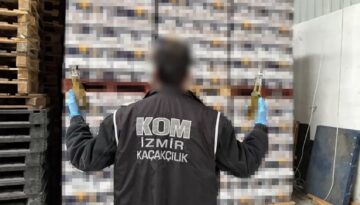İzmir’de büyük kaçak içki operasyonu: 3 milyon 800 bin liralık kaçak içki ele geçirildi