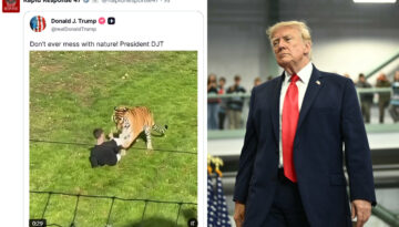 Kaplanın ziyaretçiyi öldürdüğü videoyu paylaşan Trump’a tepki yağdı
