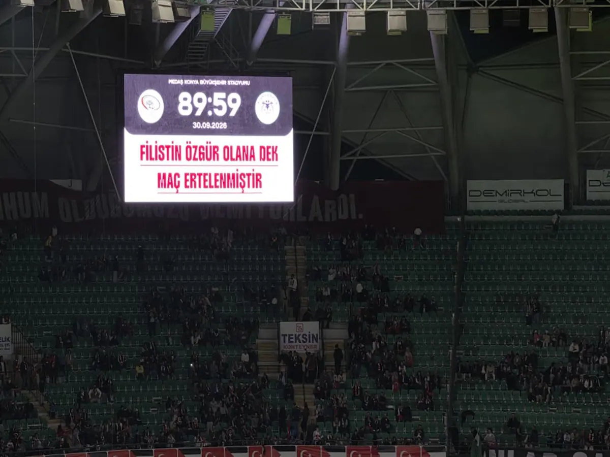 Konya’da Filistin için oynadılar. Dünyaya en anlamlı mesajı skorboarddan verdiler