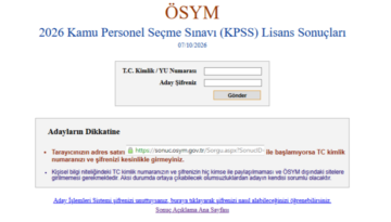 KPSS lisans sınavı sonuçları sorgulama 2026: KPSS lisans sonuçları açıklandı, nasıl sorgulanır?