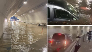 Kuvvetli sağanak yine İstanbul’u vurdu. Yollar göle döndü, baba ile kız son anda kurtarıldı