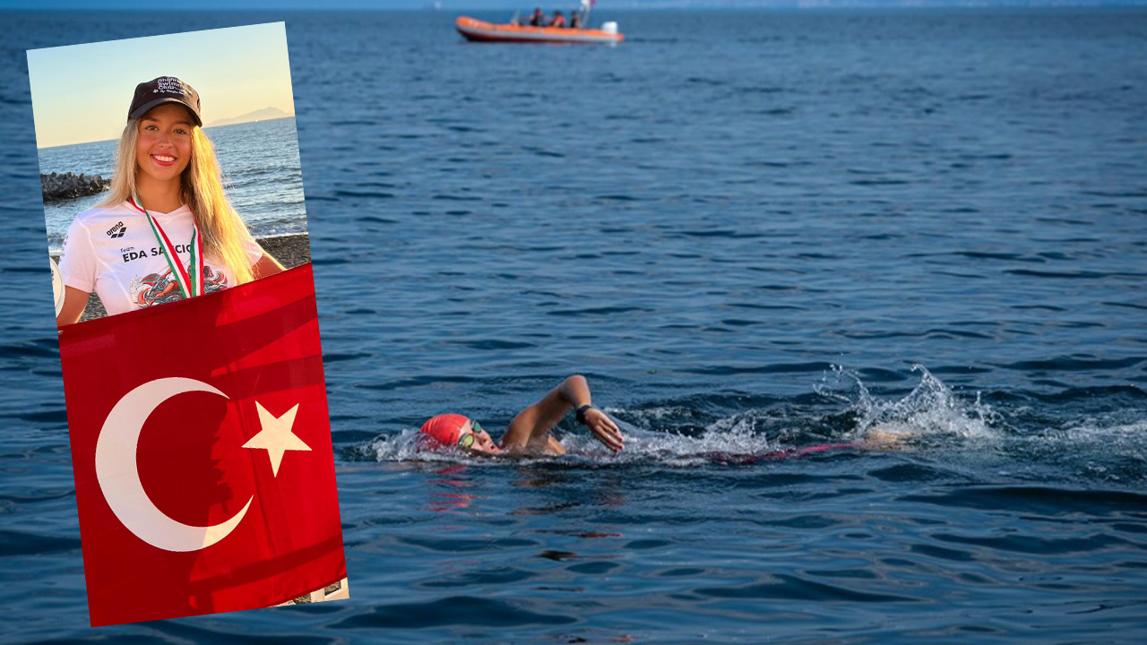 Milli yüzücüden 10 saat 20 dakikalık çifte rekor