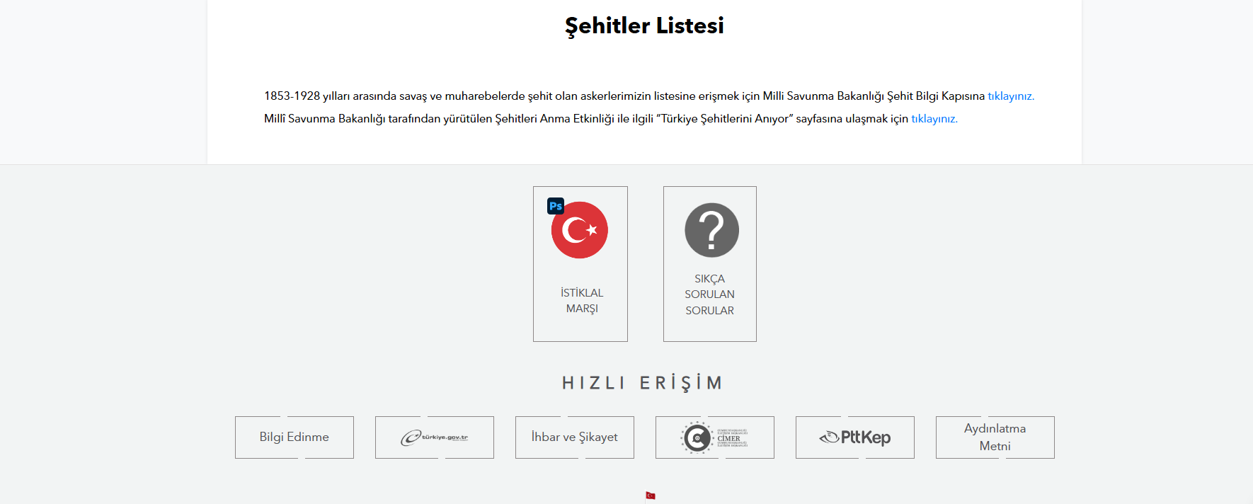 MSB şehit bilgisi sorgulama ekranı: Sosyal medyada “Şehit Bilgi Kapısı” gündem oldu