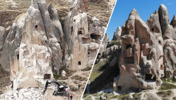 Peribacası faciasının yaşandığı alanda son durum. Öncesi ve sonrası görüntülendi