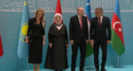 Türk Devletleri Teşkilatı Zirvesi. Cumhurbaşkanı Erdoğan liderleri karşıladı