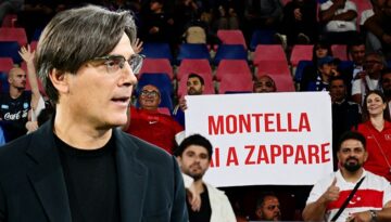 Vincenzo Montella için olay pankart. “Git çiftçilik yap”