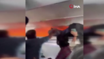 Yolcunun cihazı uçakta yangın çıkardı